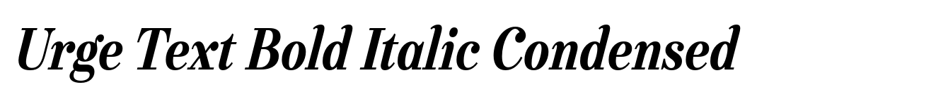 Urge Text Bold Italic Condensed image